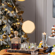 MLNshops Alaine Mango Wood Bar Set with Glasses