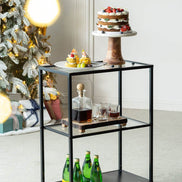 MLNshops Alaine Mango Wood Bar Set with Glasses