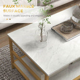 MLNshops Marble Gold Sofa Accent Tables for Stylish Living