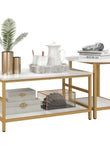 MLNshops Marble Gold Sofa Accent Tables for Stylish Living Default Title