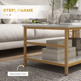 MLNshops Marble Gold Sofa Accent Tables for Stylish Living