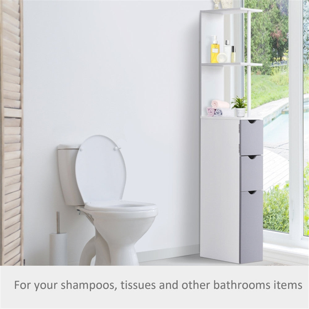 MDF Bathroom Storage Cabinet White MLNshops]