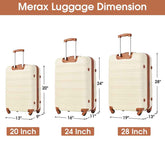 MLNshops 3 Piece Luggage Set with TSA Lock - Durable