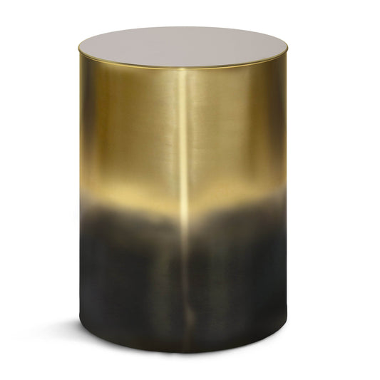 MLNshops Metal Cylinder Accent Table - Modern Gold Finish Default
