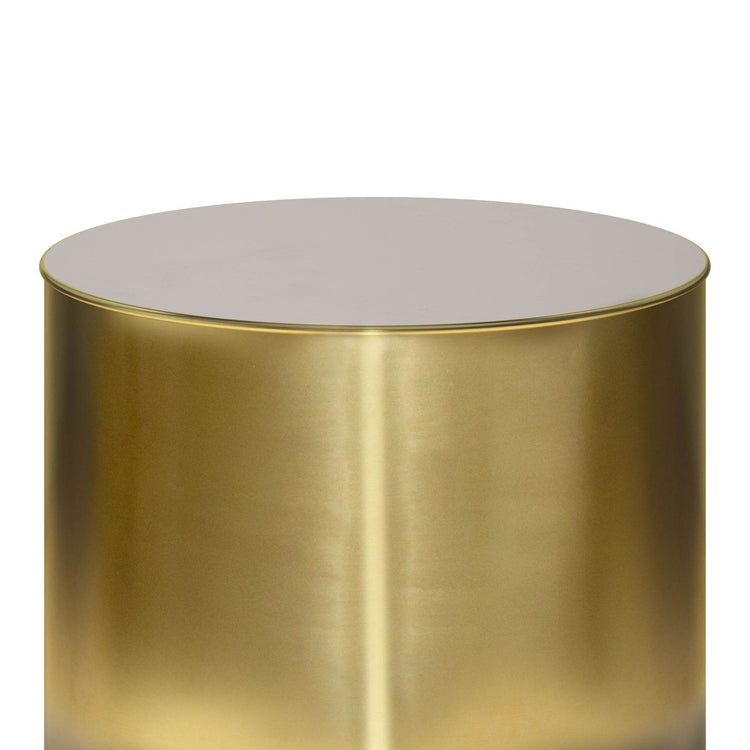 MLNshops Metal Cylinder Accent Table - Modern Gold Finish