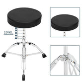 mlnshops 5-piece black drum kit with cymbals - Bass Drum