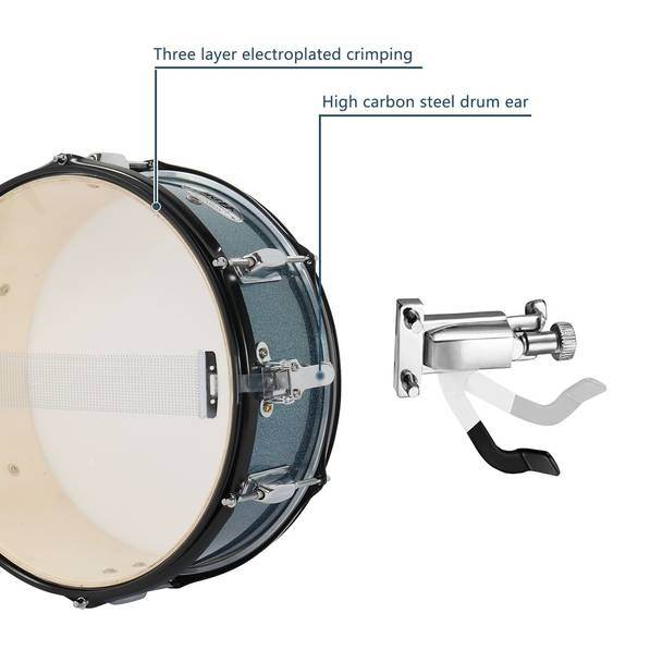 mlnshops 5-piece black drum kit with cymbals - Bass Drum
