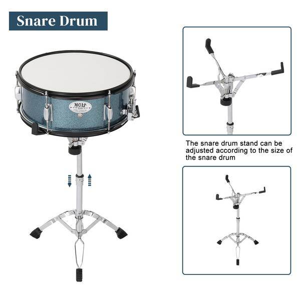 mlnshops 5-piece black drum kit with cymbals - Bass Drum