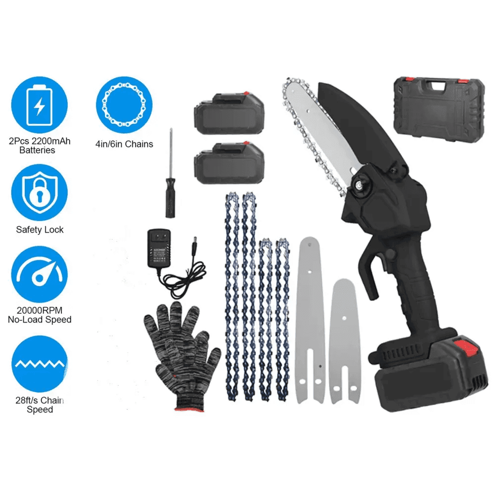 MLNshops Mini Handheld Chainsaw Rechargeable Kit Default Title