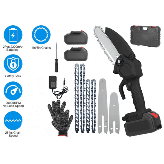 MLNshops Mini Handheld Chainsaw Rechargeable Kit Default Title