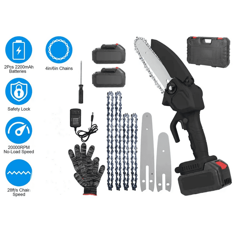 MLNshops Mini Handheld Chainsaw Rechargeable Kit Default Title