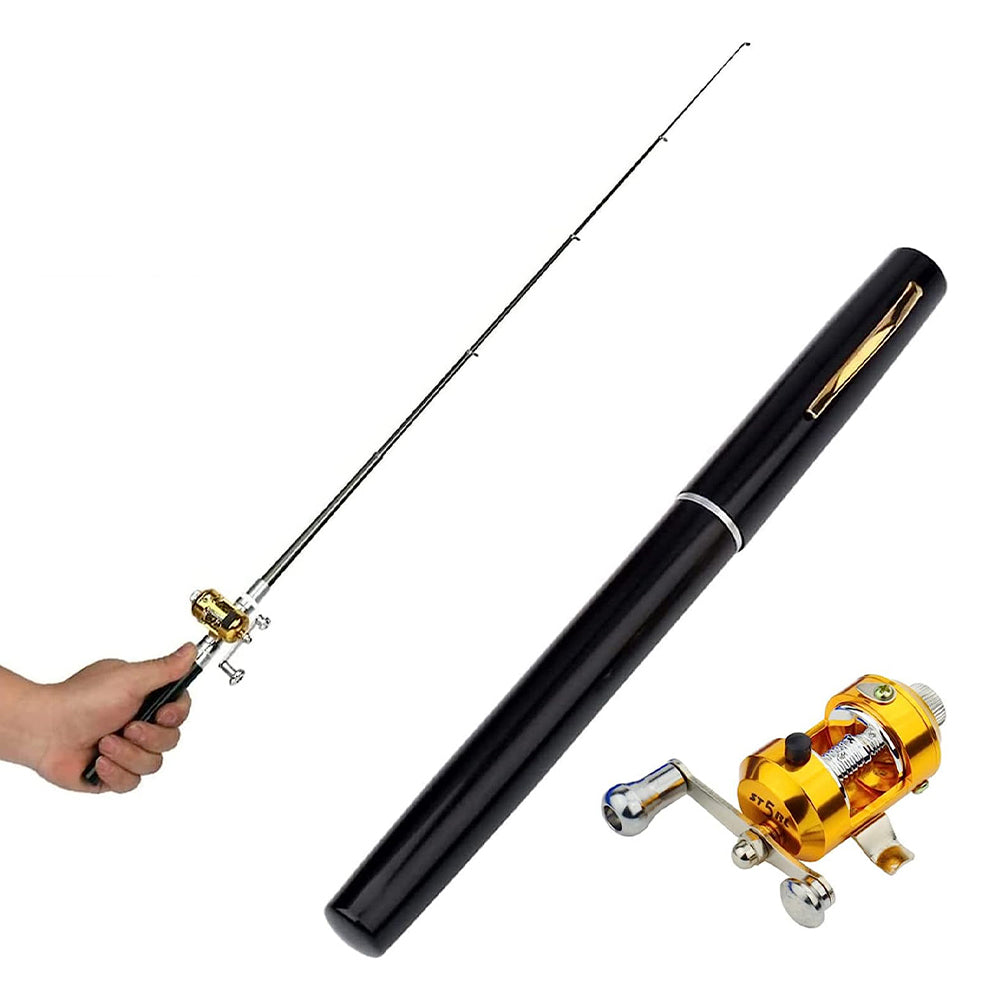 Mini Portable Pocket Pen Telescopic Fishing Rod Kit MLNshops]