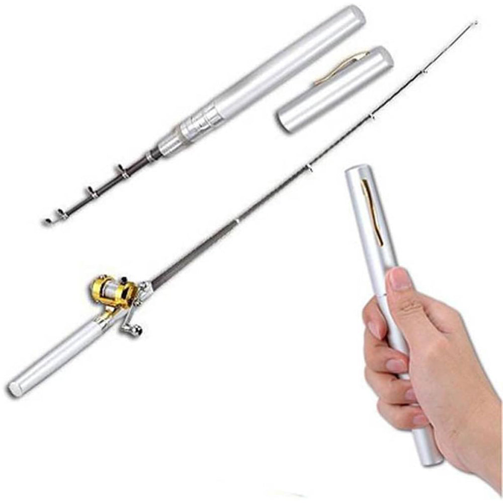 Mini Portable Pocket Pen Telescopic Fishing Rod Kit MLNshops]