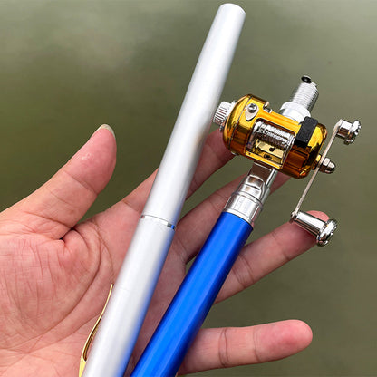 Mini Portable Pocket Pen Telescopic Fishing Rod Kit MLNshops]