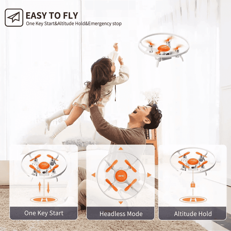 MLNshops mini RC Drone for Kids - Easy Control & Fun