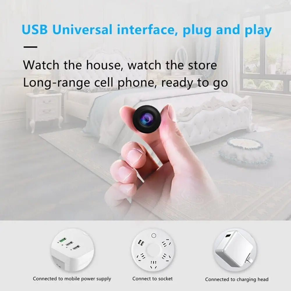 Mini Spy Camera WiFi HD 1080P Hidden IP Night Vision Camcorder Home Security Cam MLNshops]