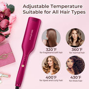 mlnshops 2 Barrel Curling Iron for Waves - Hair Crimper