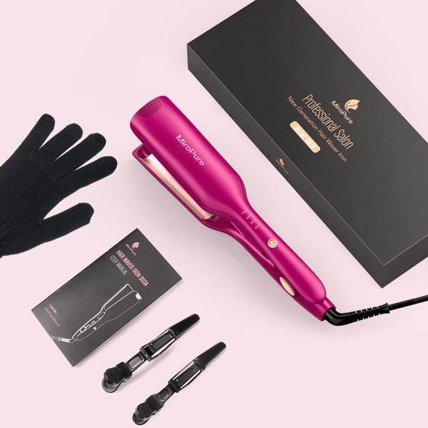 mlnshops 2 Barrel Curling Iron for Waves - Hair Crimper