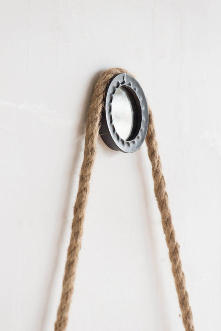 MLNshops Circle Mirror with Rope Strap for Bathroom