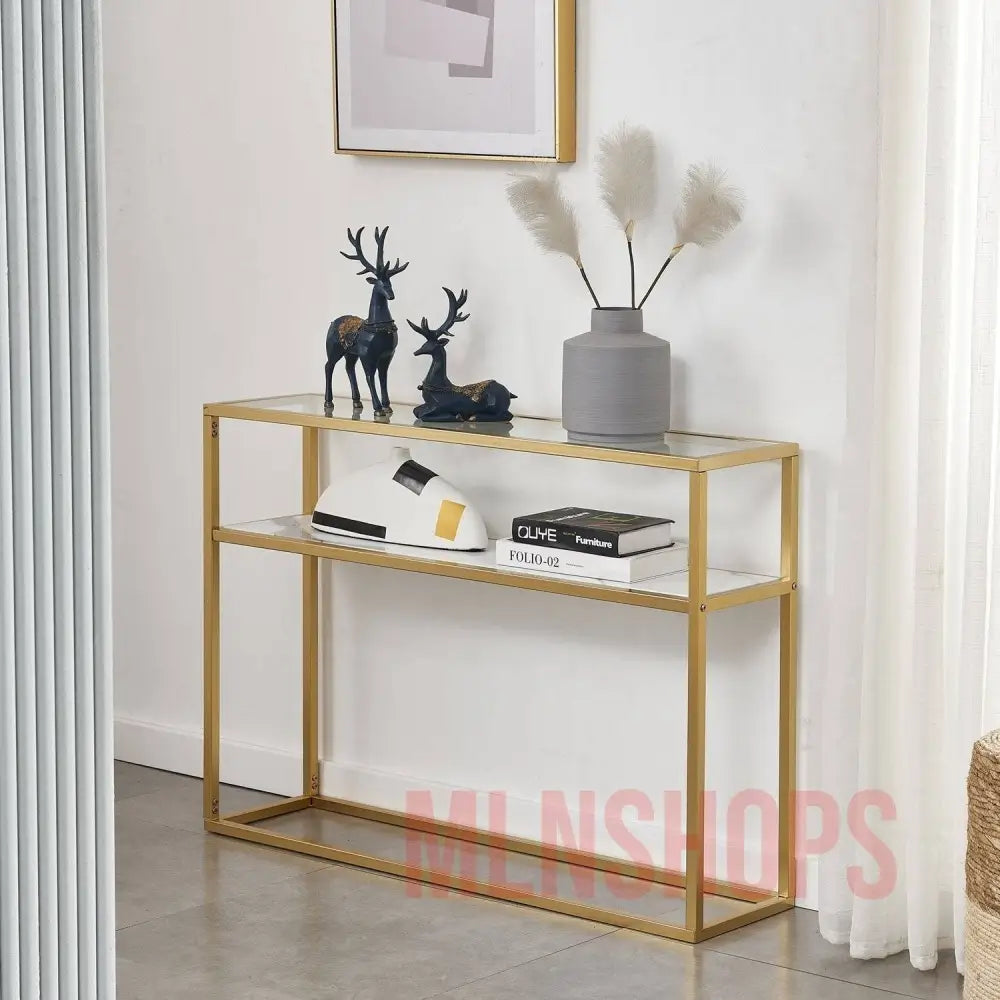 MLNshops Console Tables for Entryway, Faux Marble Sofa Tables, Entryway Table for Living Room, Gold Entrance Table. MLNshops]