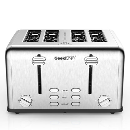 MLNshops Toaster 4 Slice, Geek Chef Stainless Steel Extra-Wide Slot Toaster MLNshops]