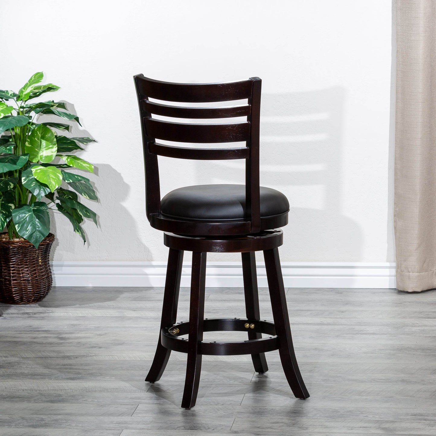 MLNshops Modern Bar Stool with Backrest and Swivel Seat