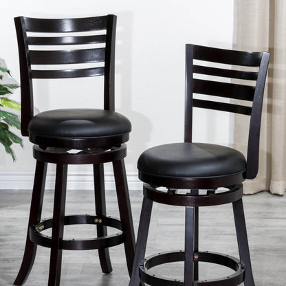 MLNshops Modern Bar Stool with Backrest and Swivel Seat