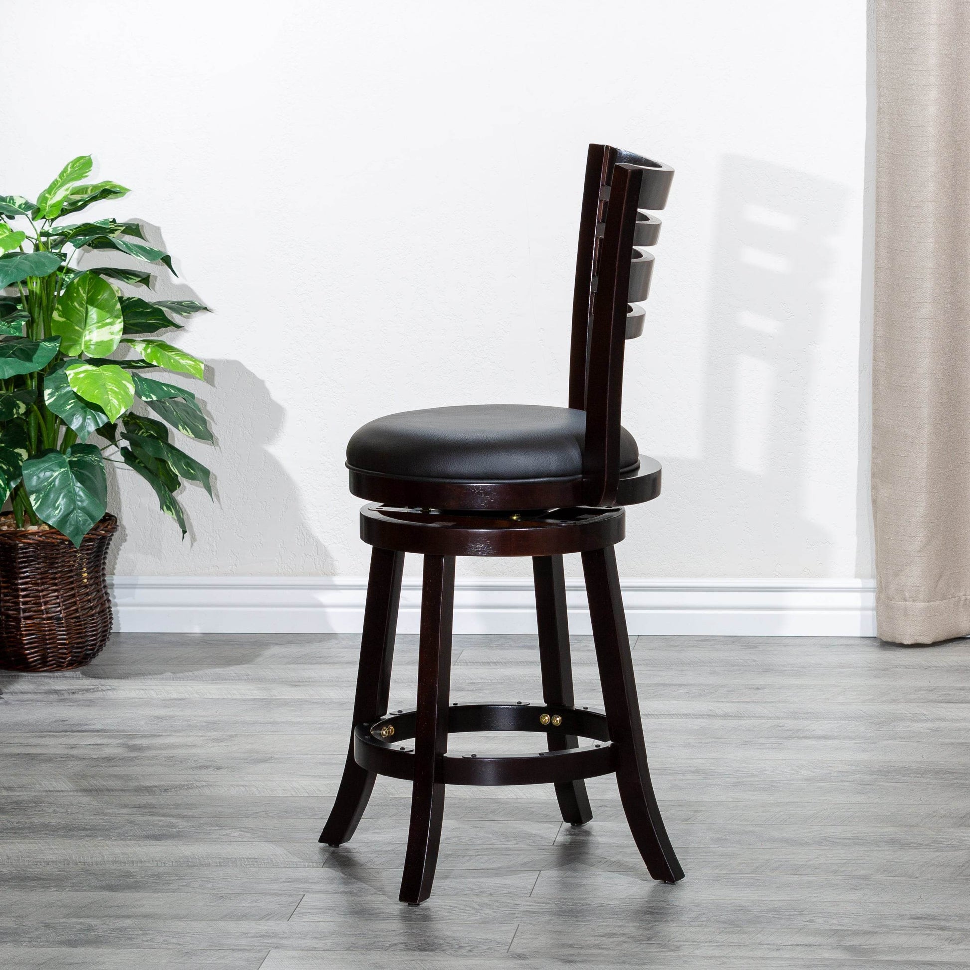MLNshops Modern Bar Stool with Backrest and Swivel Seat