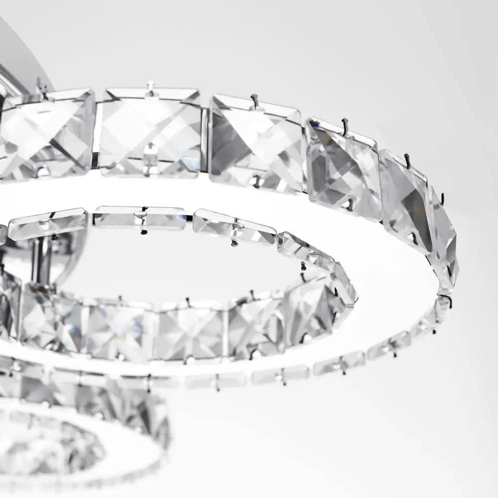 MLNshops Modern Crystal Ceiling Light - 90W 6 Rings Design - MLNshops