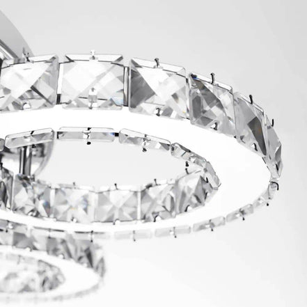 MLNshops Modern Crystal Ceiling Light - 90W 6 Rings Design