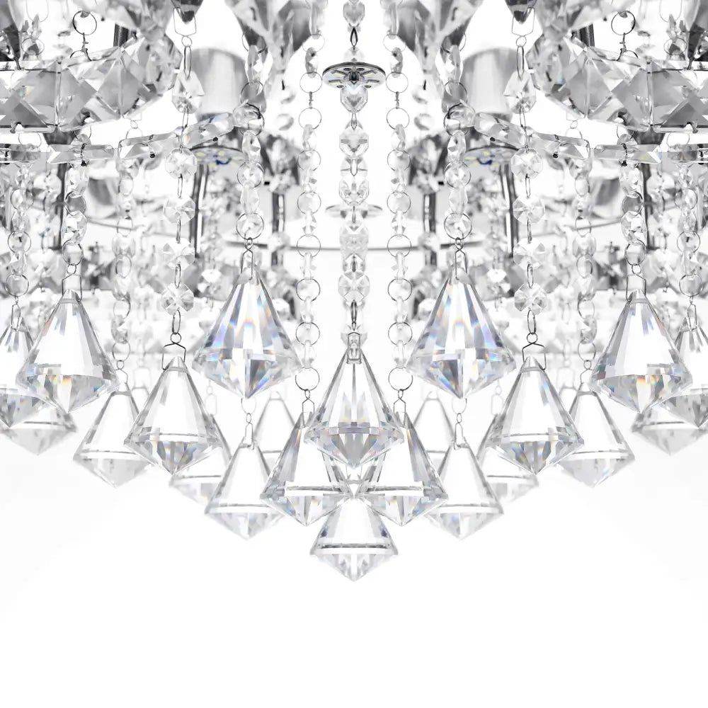 MLNshops Modern Crystal Ceiling Light - 90W 6 Rings Design