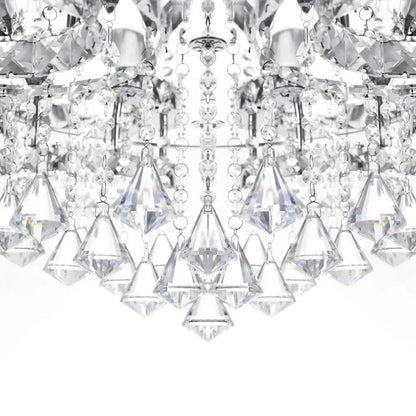 MLNshops Modern Crystal Ceiling Light - 90W 6 Rings Design - MLNshops