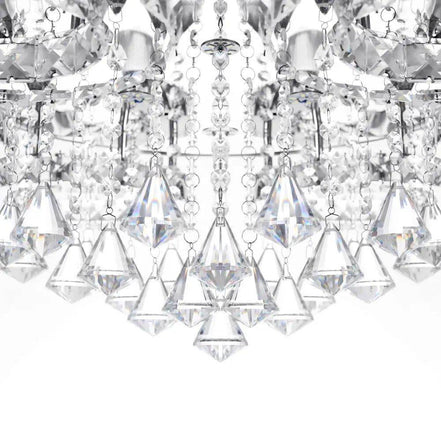 MLNshops Modern Crystal Ceiling Light - 90W 6 Rings Design