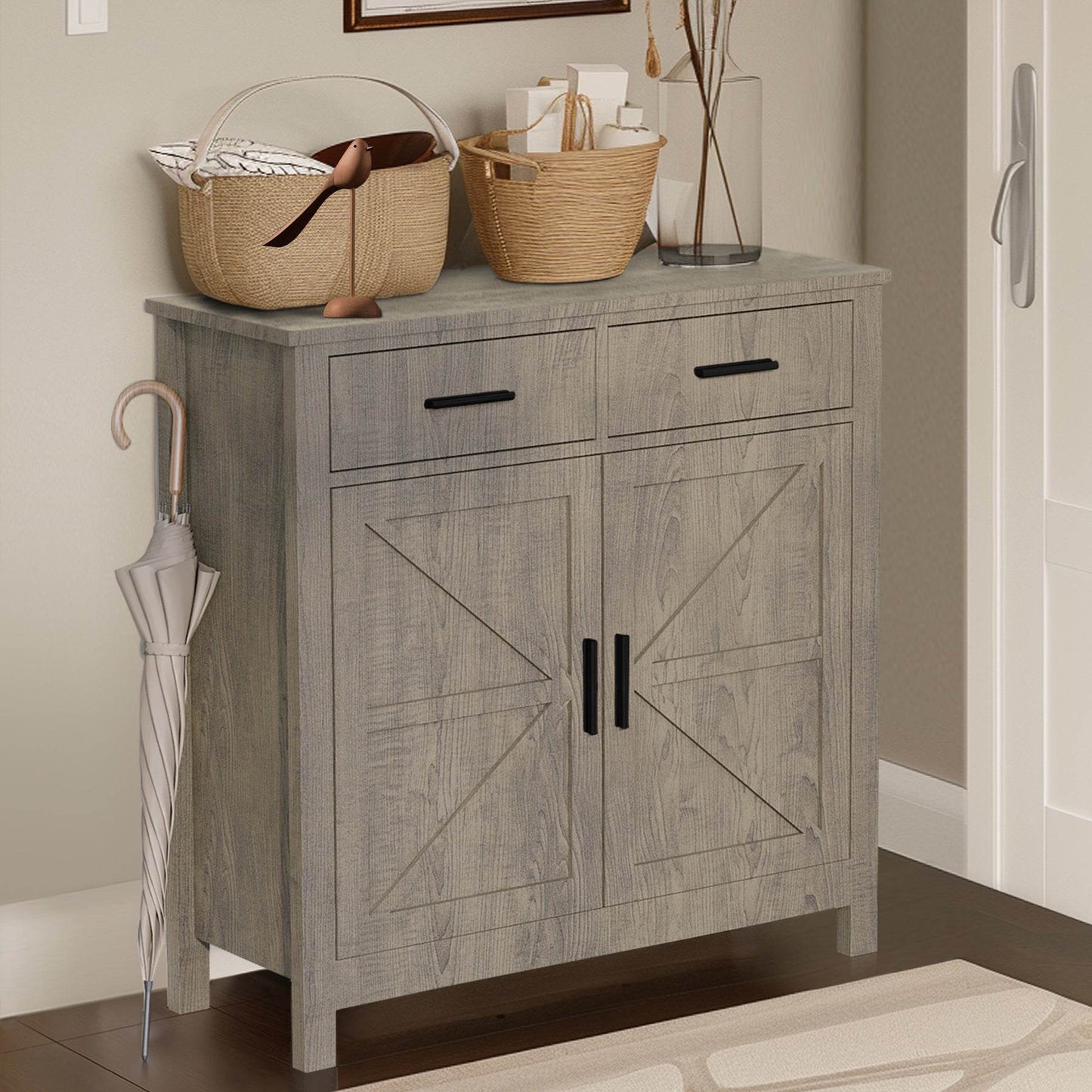 MLNshops Modern Farmhouse Buffet Cabinet for Stylish Storage