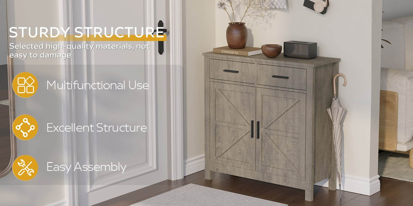 MLNshops Modern Farmhouse Buffet Cabinet for Stylish Storage