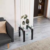 MLNshops Modern Glass End Tables Set for Stylish Living