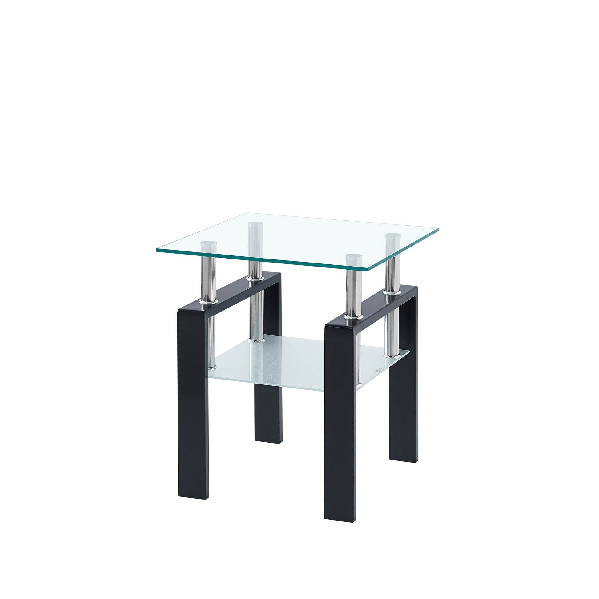 MLNshops Modern Glass End Tables Set for Stylish Living