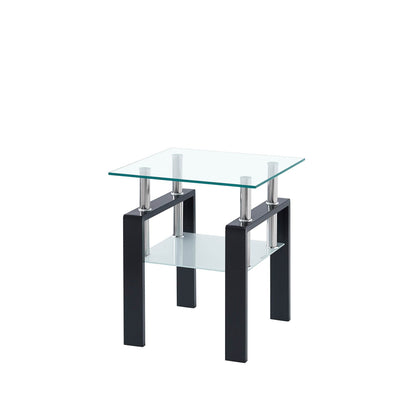 MLNshops Modern Glass End Tables Set for Stylish Living
