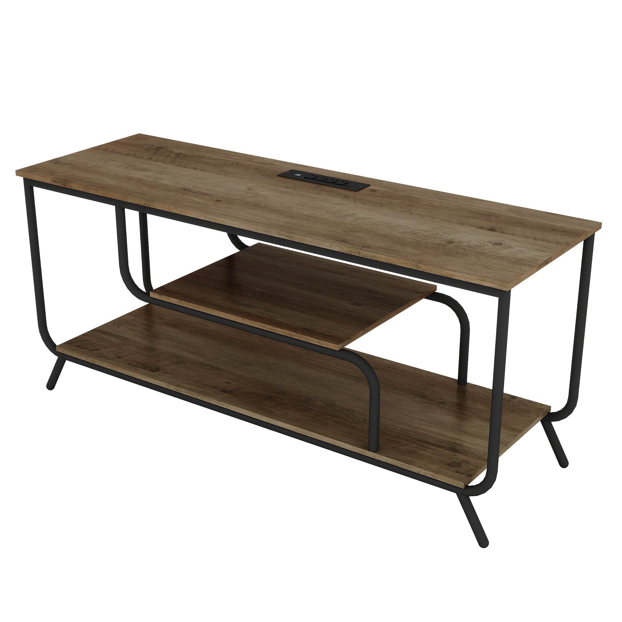 MLNshops light grey TV console for 55 inch TV LED Light