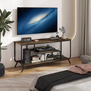 MLNshops light grey TV console for 55 inch TV LED Light