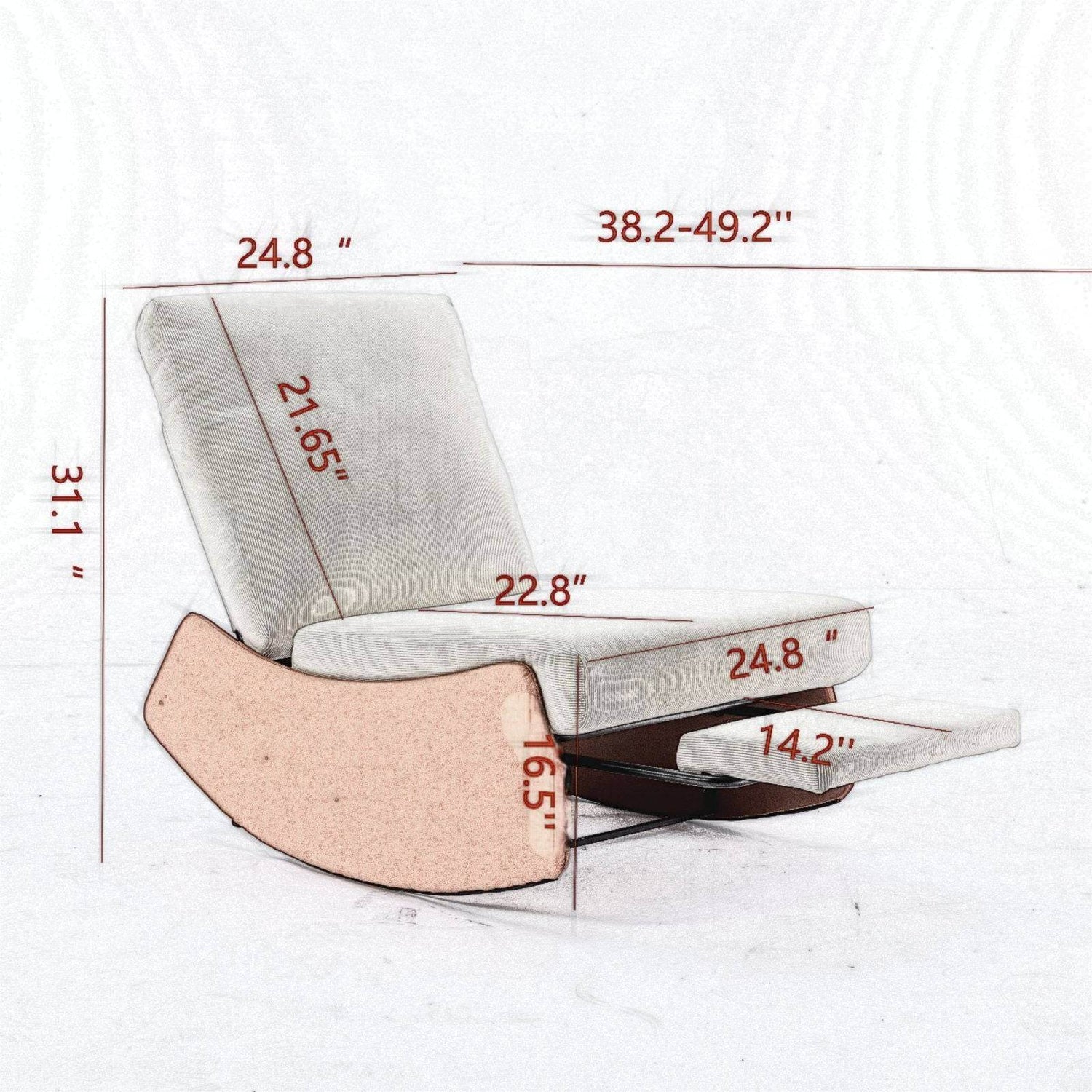 MLNshops Modern Rocking Chair Recliner for Comfort