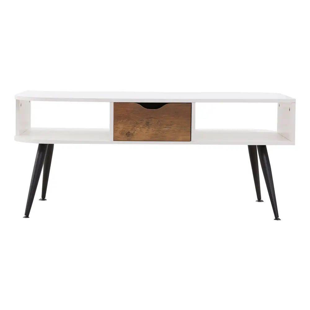 mlnshops Modern Sofa Table for Small Spaces - White Coffee Table