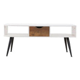 mlnshops Modern Sofa Table for Small Spaces - White Coffee Table