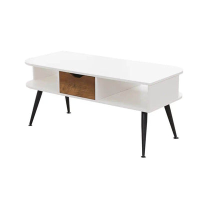 mlnshops Modern Sofa Table for Small Spaces - White Coffee Table