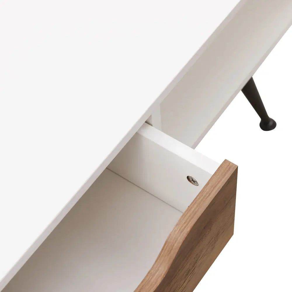 mlnshops Modern Sofa Table for Small Spaces - White Coffee Table