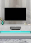 MLNshops Modern TV Stand with LED Light for Elegance
