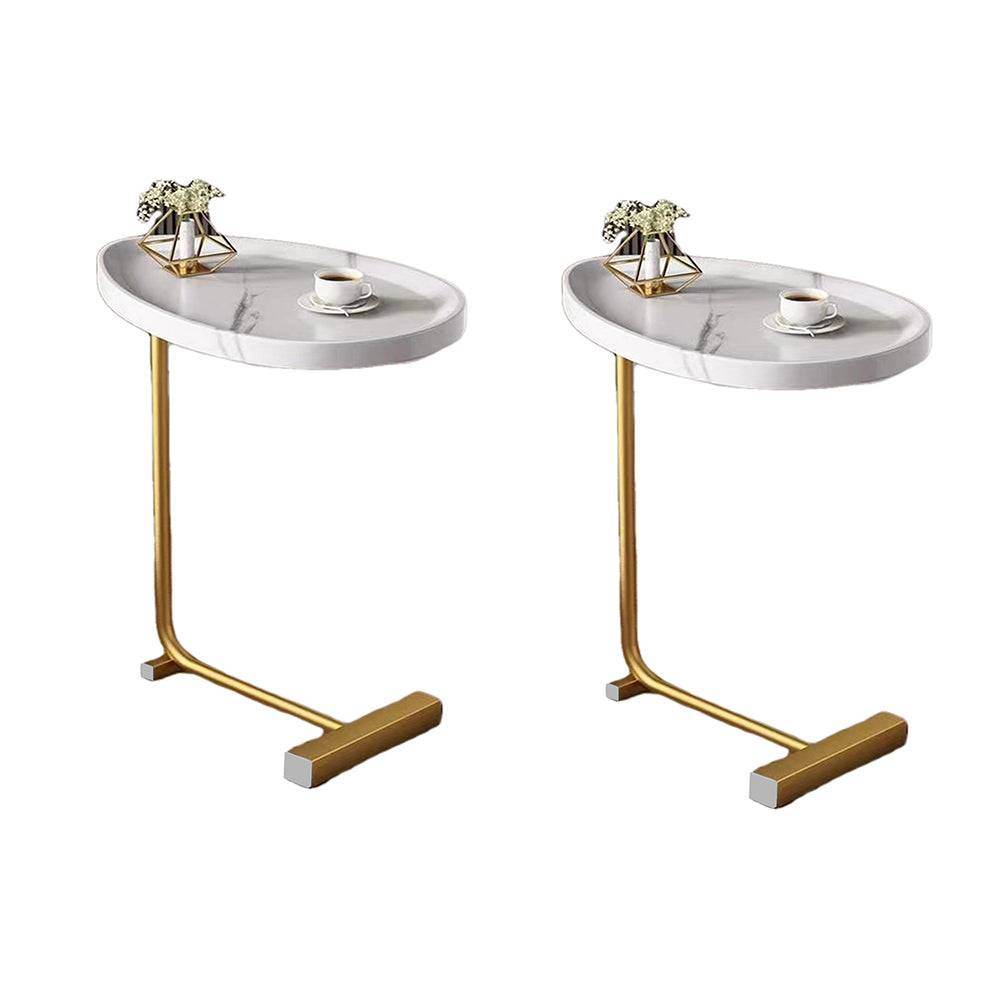 MLNshops Versatile Side Table Pair with Marble Top