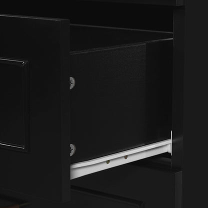 MLNshops 72 inch bathroom cabinet MDF steel Black 4-Drawer