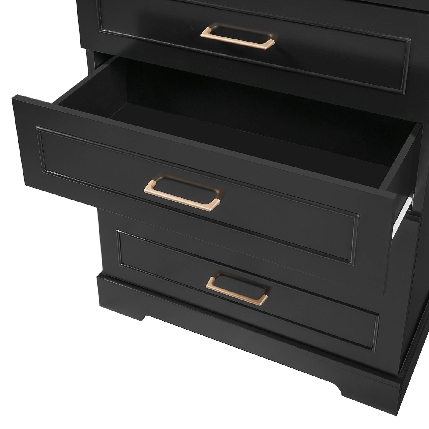 MLNshops 72 inch bathroom cabinet MDF steel Black 4-Drawer