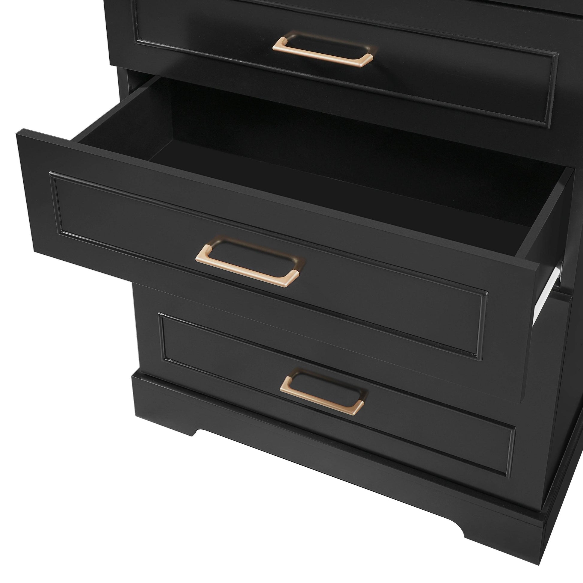 MLNshops 72 inch bathroom cabinet MDF steel Black 4-Drawer